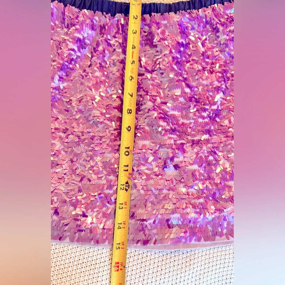 J. CREW Crewcuts Sparkling Sequin Purple Pink Mini Skirt